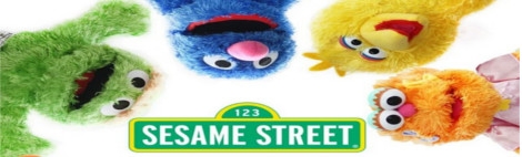 Banner Sesamstraat Klaar Voor de Start Grover