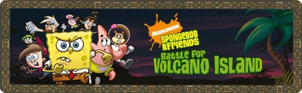 Banner SpongeBob en zijn vrienden De Slag om Vulkaan Eiland