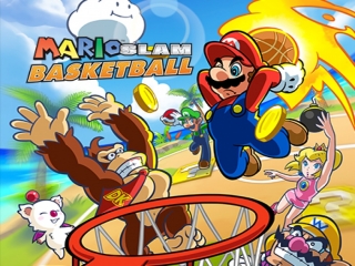 Play basketball matches with Mario, Luigi, Donkey Kong, and their friends!