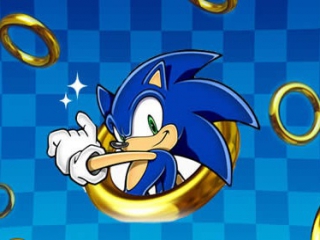 Go back in time with this blue hedgehog named Sonic.